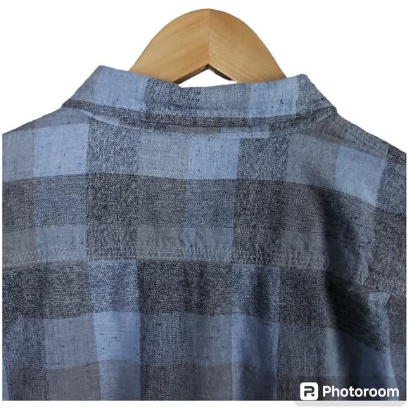 Lucky Brand Men's Classic Fit Long Sleeve Button-Up Flannel Shirt Large Gray - Picture 9 of 14